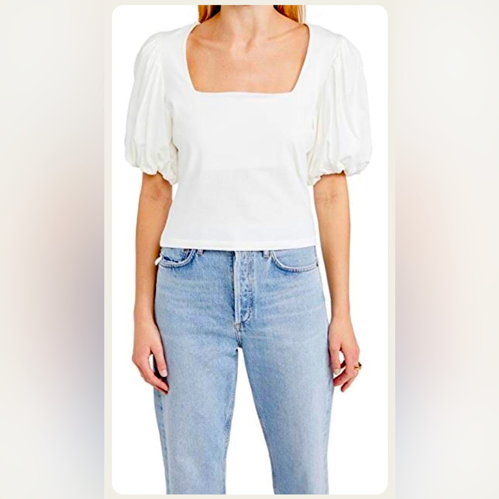 NINA ORGANIC COTTON KNIT PULLOVER TOP